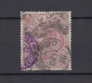 Ceylon QV 1887 1R 12c Blued Paper SG201b Fine Used JK9653 