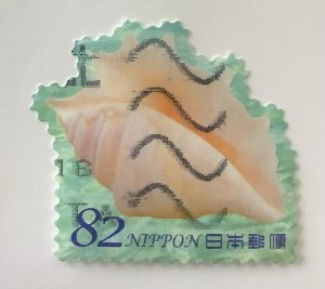 Japan 2017 Scott 4117c  used - 82y,  Summer Greetings, Sea Shell