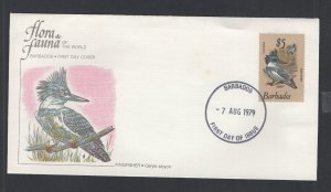 Barbados #510 (1979 Birds $5 value) on unaddressed Fleetwood cachet FDC