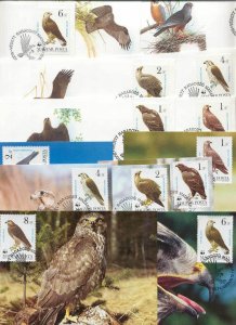 Hungary 14 FDC/cards WWF/Birds 1983