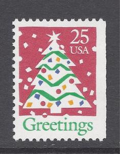 #2516 25c Christmas Issue - Christmas Tree Booklet Single...