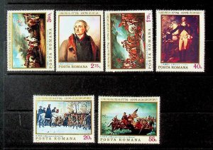 Romania Sc 2603-8 MNH Set of 1976 - Art Paintings