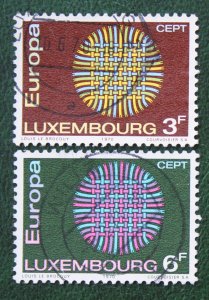 LUXEMBOURG 1970 Europa – Braided Sun CEPT Used Scott# 489-490