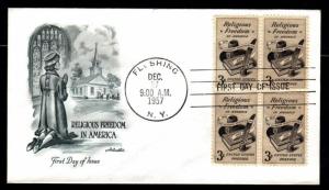 #1099 Religous Freedom Block/4 FDC  (Artmaster)