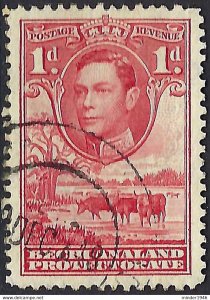 BECHUANALAND PROTECTORATE 1938 KGVI 1d Scarlet SG119 Used