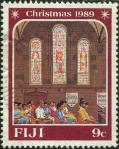 Fiji 1989 SG802 9c Church Congregation FU
