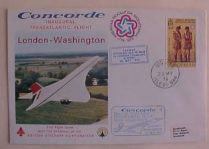 ISLE OF  MAN CONCORDE 22 MY 76 B/S WASHINGTON DC