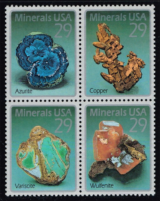 US #2703a Minerals Block of 4; MNH (2.40) (4Stars)