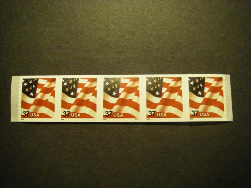 Scott 3633B, 37 cent Waving Flag, PNC5 #P1111, 05 Date, MNH