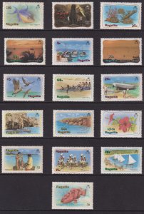 1982 Anguilla short set of sixteen (of 17) MNH Sc# 463 // 479 CV: $63.40