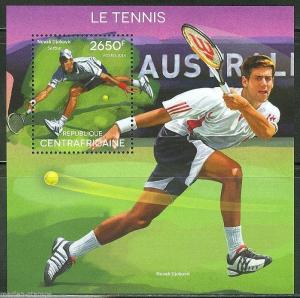 CENTRAL AFRICA  2014  TENNIS NOVAK DJOKOVIC S/S  MINT NH