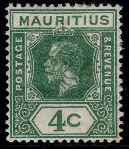 MAURITIUS GV SG226ca, 4c green, M MINT. Cat £180. OPEN C