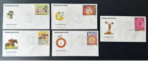 1980 Benin Mi. 225 - 229 FDC Olympic Games Moscow Olympia Horse Horse-