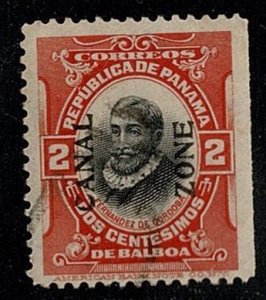 Canal Zone #53 U overprint on 2c Panama