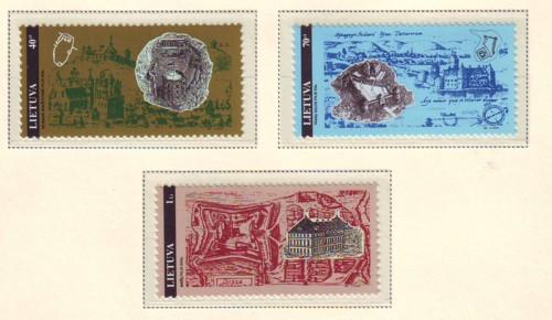 Lithuania Sc 524-6 1995 Castles stamp set mint NH