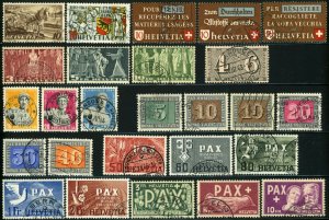 SWITZERLAND #279-303 #304 #305 Postage Stamp Collection EUROPE Used VF