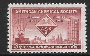 USA 1002: 3c American Chemical Society Diamond Jubilee , MNH, VF