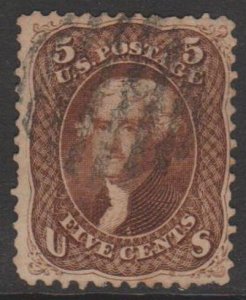 U.S. Scott #75 Jefferson Stamp - Used Single