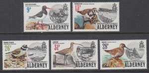 Alderney 13-17 Birds MNH VF