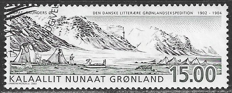 Greenland ~ Scott # 407 ~ Used ~ Campsite