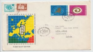 Romania COVER 1973 EUROPEAN COLLABORATION FIRST DAY USED POST