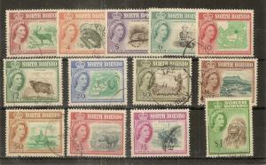 North Borneo 1954-61 Fine Used Definitives to $1 (23v)