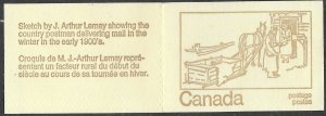 Canada # 544q Mail Transit- TAGGED Booklet Postman 1900  (1) Mint NH