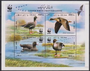 Iran 2014 MNH Stamps Souvenir Sheet Birds Goose