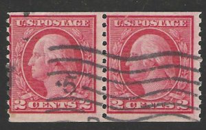 US #454 — Used Coil Pair  CATS $70