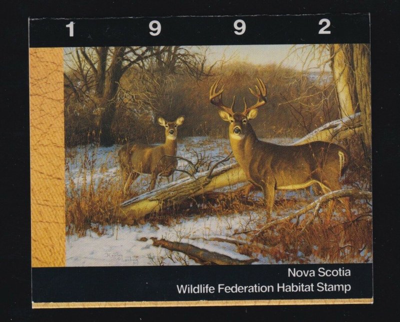 Canada (Nova Scotia) VD #NSW1 (1992) Wildlife Duck Stamp Revenue Booklet