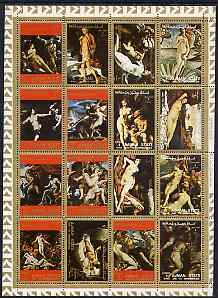 Ajman 1972 Paintings of Nudes, perf set of 16 unmounted m...