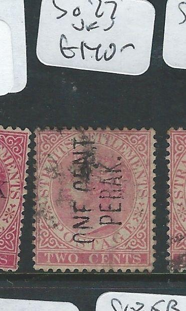 MALAYA PERAK (PP0710B) 1C/2C SURCH QV  SG 27    VFU