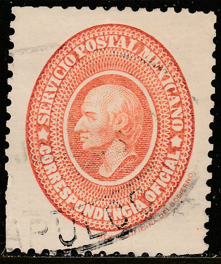 MEXICO O3, THE FIRST OFFICIAL ISSUE.. Used. VF.  (751)