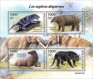 2024 03 - NIGER - EXTINCT SPECIES            4V  complet set    MNH **