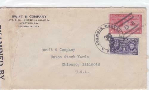 panama 1942  censor   stamps cover ref r16147