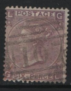 GREAT BRITAIN, 50, USED, PLATE 6, 1860-70, Queen Victoria