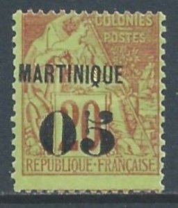 Martinique #6 MH 05 on 20c Fr. Col. Commerce Issue