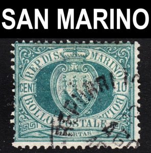 San Marino Scott 7a blue shade Fine used. Very scarce shade.  FREE...