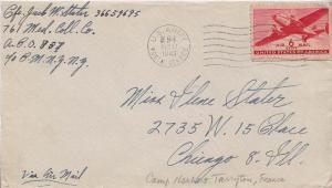 United States A.P.O.'s 6c Transport 1945 U.S. Army Postal Service 894  Camp H...