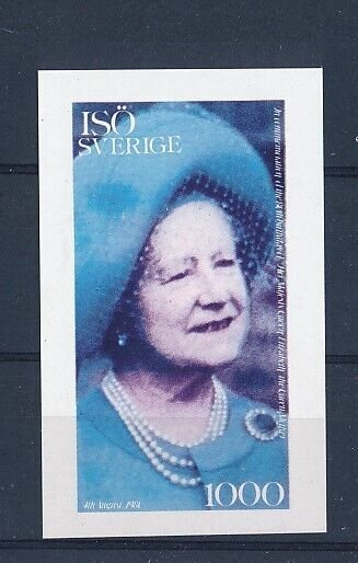 D160344 QE The Queen Mother 80th Anniv. S/S MNH Proof Isö Sverige