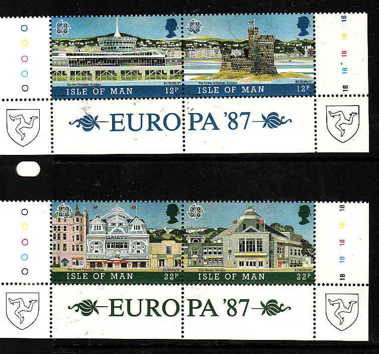 Isle of Man-Sc#331-4-Unused NH Europa set-1987-