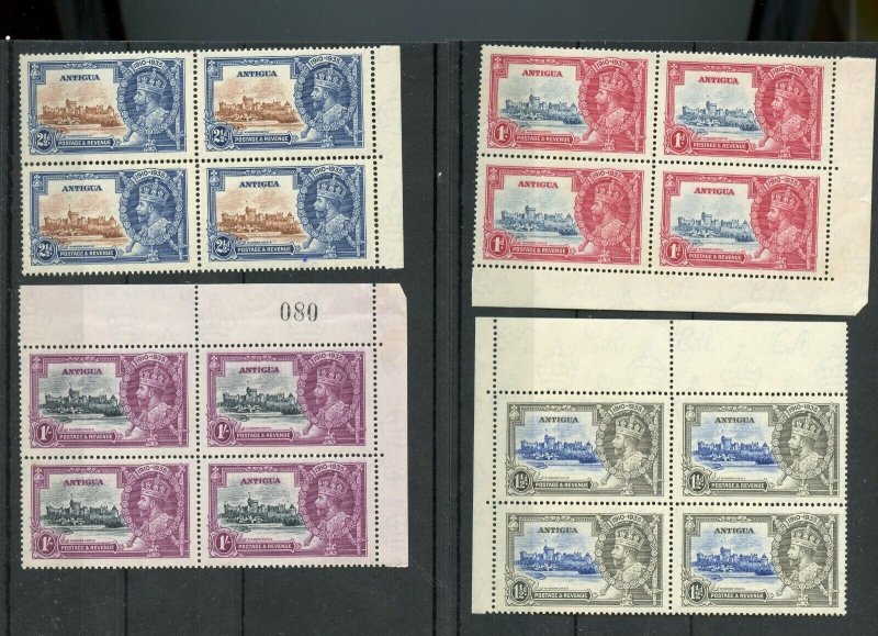 LEEWARD ISLANDS SILVER JUBILEE 1935 SCOTT# 96/99 BLOCK SET MINT NEVER HINGED