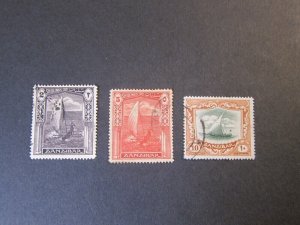 Zanzibar 1936 Sc 210,211,213 FU