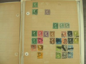 US, 100s of Stamps & a few Covers  mostly hinged on pages