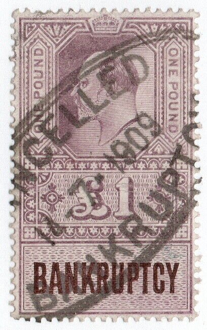 (I.B) Edward VII Revenue : Bankruptcy £1
