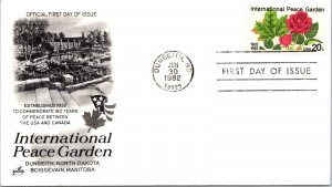 FDC 1982 SC #2014 Artcraft Cachet - Dunseith, ND - Single - F76279