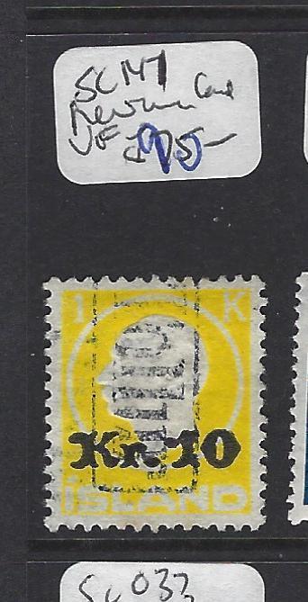 ICELAND   (PP1607B)  10  KR SURCHARGE SC 147    VFU  REVENUE CANCEL