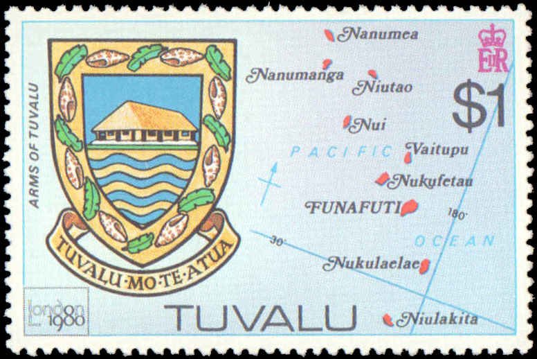 Tuvalu #133-136, Complete Set(4), 1980, Never Hinged