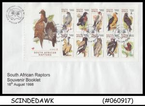 SOUTH AFRICA - 1998 SOUTH AFRICAN RAPTORS/BIRDS MIN SHEET - FDC
