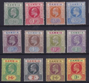 GAMBIA 1902-05 GVI Complete set of twelve - 34692